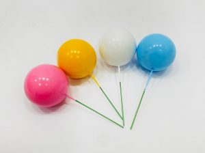 סט 4 עיגולים פלסטיק צבעוניים לקישוט